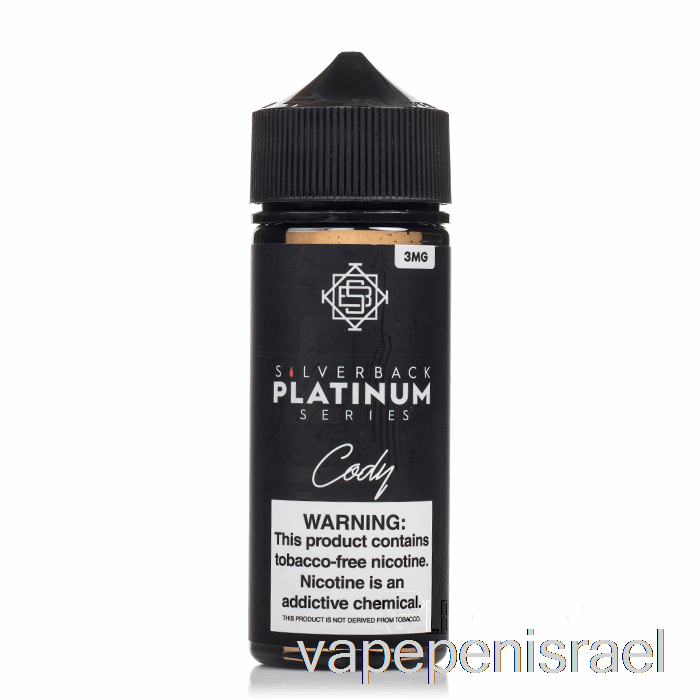 חד פעמי Vape Israel Cody - סדרת Silverback Platinum - 120ml 3mg